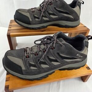 Columbia Men's Waterproof Trail Hiking Shoes Dark Gray Orange Size 10